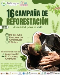 invitación a la reforestacion 2 de julio 2023