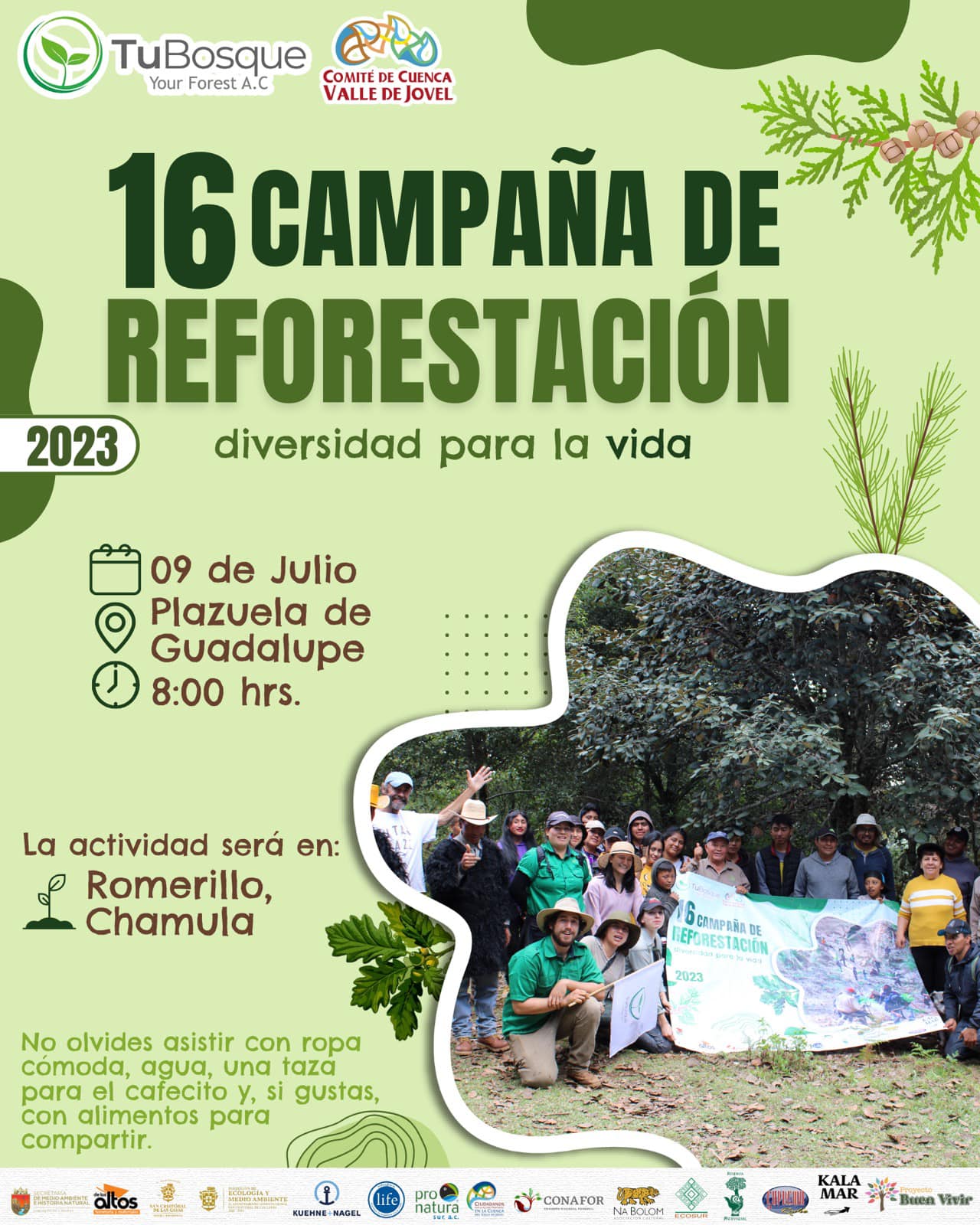 campaña de reforestación 2023 diversidad para la vida 9 de julio de 2023